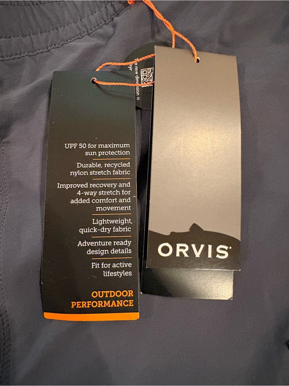 NEW Orvis Jackson Quick Dry Performance Pants Blue/Grey  UPF50 Women Pants Sz 12 - Picture 5 of 6